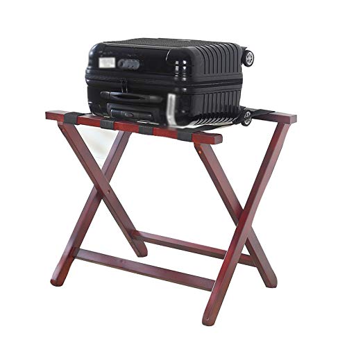 Porte-bagages XJJUN Porte-bagages, Porte-bagages Pliable En Bois Massif (Color : Red, Size : 62.8x47.5x57cm) Cover