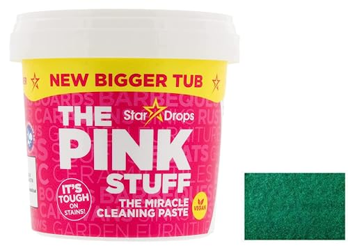 Pink Stuff Multipurpose Cleaning Paste- New Bigger Tub 850 G -Non-hazardous Household Cleaner with MultiPurpose Scouring Pad