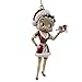 Kurt Adler BB2201 Betty Boop Santa Betty with Milk and Cookies Ornament, 4-inch Height, Resin