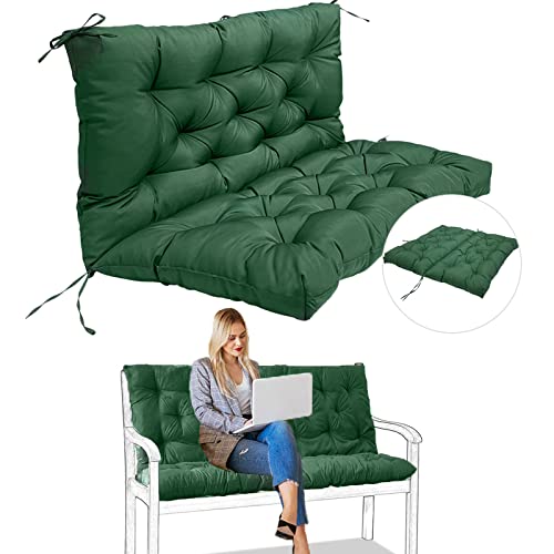 Coussin de banc imperméable avec dossier pour balancelle d'extérieur 2 ou 3 places