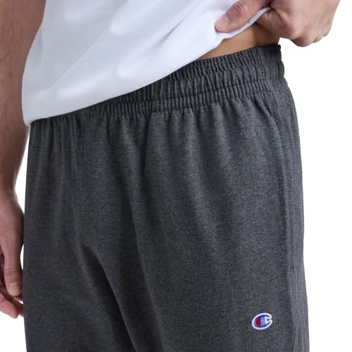 Image of Champion Men's Open-Bottom Lounge Pants, Standard Fit, Lightweight 100% Cotton, Available in Regular and Big & Tall