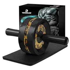 VINSGUIR Ab Roller Wheel, Abs & Core Workout Equipment for Home Gym with Knee Pad Accessories, Abdominal Wheel for Full-body Strength Training (Dog Print)