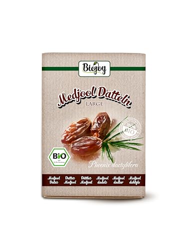 Biojoy BIO-Medjool Datteln aus Israel (1 kg), getrocknet und ganz, ungeschwefelt, Large