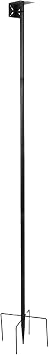 Bird Feeder Pole Kit Adjustable Height Heavy Duty Steel Bird House Pole Stand with 5 Prong Base for Outdoor