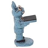 PATKAW Soporte para Reloj de Yeso Escultura Creativa de Perro Azul, Organizador de Escritorio para Pulseras y Relojes Función Decorativa Artística