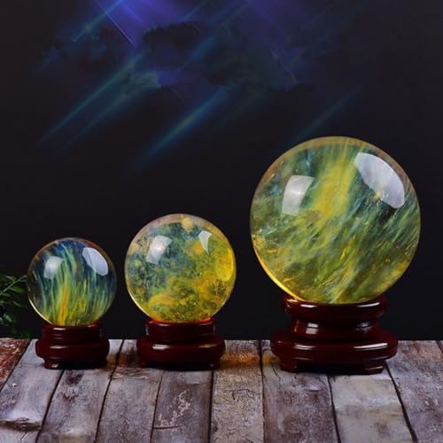 Esfera de citrino amarillo de 18cm BYLSAGWHT para decoración de interiores 6