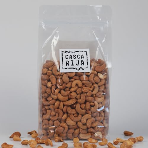 CASCA RIJA: Anacardos Tostados 1 Kg | Asado Naturalmente, Sin Aceite, Sin Conservantes y Sin Sal Añadido | 100% Natural, Vegano