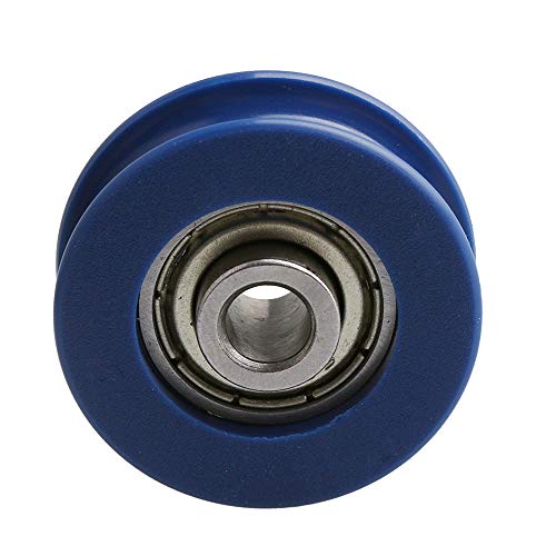 CNBTR 6mm Width 3mm Depth U-Groove Blue Plastic Bearing Guide Pulley Wheel for Max-Load 59kg Pack of 4 - Image 3