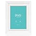 LaVie Home 5x7 Picture Frames (3 Pack, White Wood Grain) Rustic Photo Frame Set with High Definition Glass for Wall Mount & Table Top Display