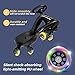 XJD 6V Electric Wiggle Car Ride On Toy, 2 in 1 Wiggle Car Rechargeable Battery with Anti-Rollover Colorful Light-Emitting Wheel for Toddler Ride On Toys 3 Years and Up (Black, 6V)