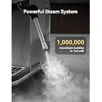 Neretva Espresso Machine 20 Bar, Super Compact Espresso Maker Stainless Steel Professional Coffee Machine Espresso with Power Steam & LED Display for Home Barista Latte and Cappuccino Maker - Image 5