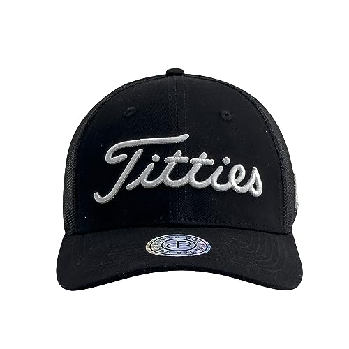 Image of GP POWER GOLF Original Titties Mesh Hat - White Trucker Cap with Adjustable Strapback