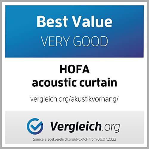 Akustikvorhang Hofa ISO 3 in Weiß zur Schalldämmung, 1.300 g/m²