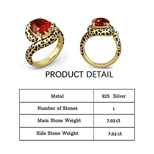 Jeulia Engagement Rings Leopard Print Oval Cut Ring for Women Sterling Silver Wild Beauty Diamond Band for Mother's Day Birthstone Anniversary Wedding Promise Jewelry with Gift Box2