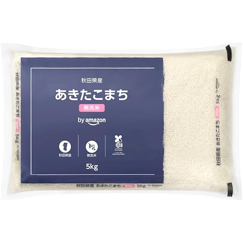 by Amazon 秋田県産 あきたこまち 無洗米 5kg 令和7年産 産地精米