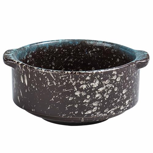 Dowbom Tazza da zuppa con manico, ciotola per zuppa per microonde, tazza in ceramica, ciotola per colazione, tazza da brodo (G, 10 once)