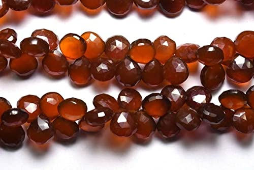 Perles Calcédoine Brune Cœur Facetté pour Personnaliser un Collier Unique