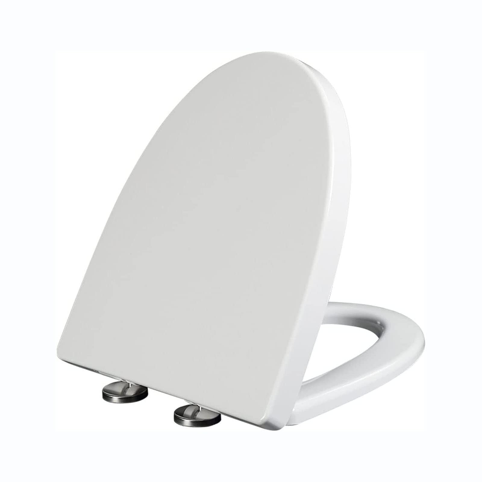 Asiento de inodoro alargado, asiento de inodoro resistente, asiento de inodoro de cierre lento, liberación rápida, fácil de instalar, también fácil de limpiar, material UF