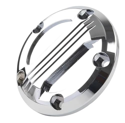 Motorrad 5 Löcher Steuerpunktabdeckung Aluminium for Harley for Davidson Twin Cam for Touring for Electra for Glide 1999-2017 for Chrom/Glänzend Schwarz(Chrome)