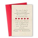 ATTLVV 7th for Him & Her - Happy Anniversary Card for Couple