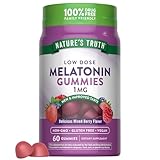 Nature's Truth Melatonin Gummies | 1mg | 60 Count | Mixed Berry Flavor | Vegan, Non-GMO & Gluten Free Supplement