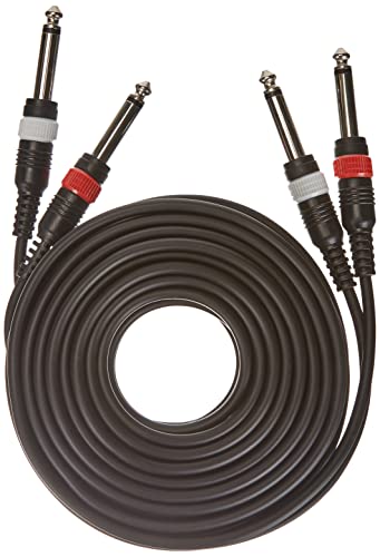 Adam Hall Cables 3 Star TPP 0600 Twin Cable | Adam Hall® 2 Jack TS x 2 Jack TS | 6 m / 20 FT