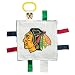 The Learning Lovey Chicago Blackhawks Baby Tag Toy - NHL Hockey Baby Sensory Crinkle Toys - Soft & Safe - Ideal Baby Stroller Toy - BPA Free w/Stroller Clip (8" x 8" Tag Toy)