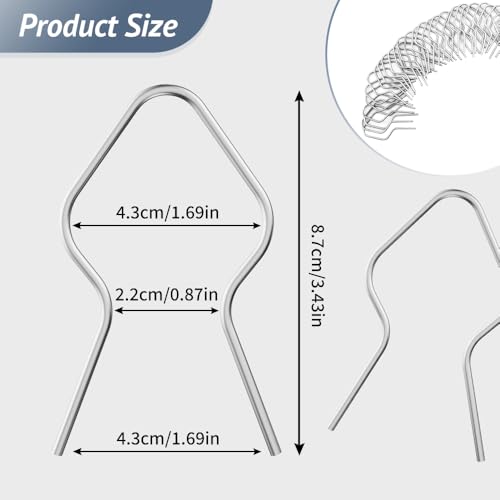 100Pcs T Post Clips,T-Post Clips for Fence Fork Installation Tools,11 Gauge Wire Ties Convenient and Fast Installation,Pre-Cut Galvanized Steel Fence Clips for T-Posts/U-Posts - Image 3