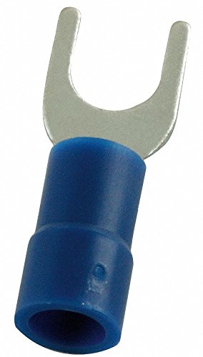 Fork Terminal, Std, 6 Stud, Blue, PK100