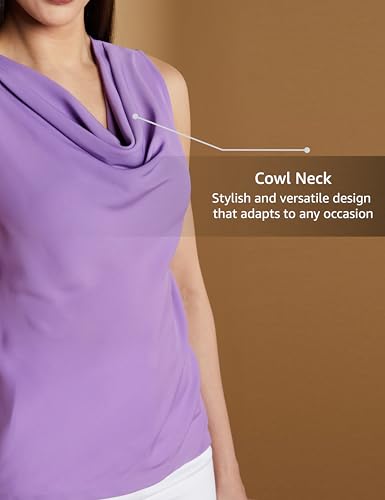 Image of Symbol Premium Women's Polyester Cowl Neck Top (Regular Fit | Stylish | Desk-to-Dinner) (Available in Plus Sizes)