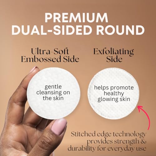 Swisspers R GRXCRS 0 Premium Exfoliating Rounds, 2 Distinct Raised Textured Surface, Cotton Facial Pads thumb #2