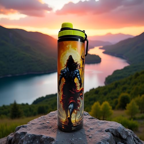 Image of Shiva Stainless Steel leakproof, bpa free, rustproof, 900ml Sipper Water Bottle, Multicolour| Single Wall | Easy Grip | Home, Office, Gym, School, Yoga, Trekking, Men, Women & Kids