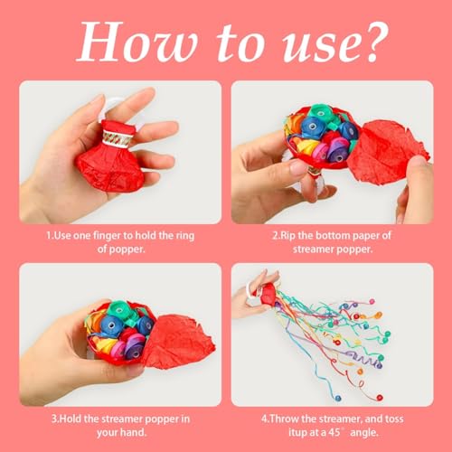 Serpentins en papier robustes pour anniversaire : lot de 30 suspensions - 4