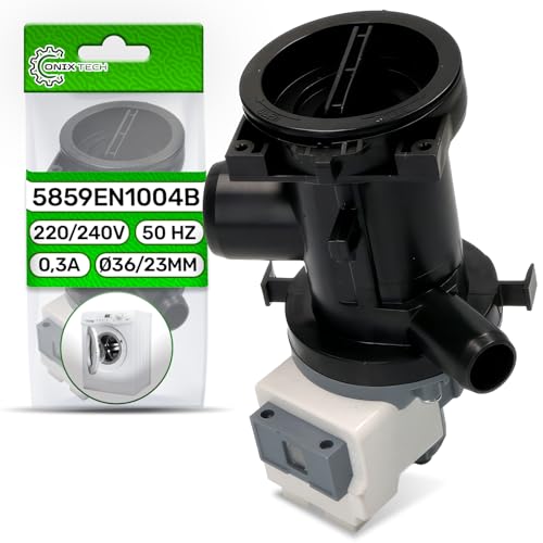 Bomba Desague Lavadora Ø 36/23 mm 220/240V 0,3A con Código Original 5859EN1001B 5859EN1004B 5859EN1004J AGF30892355 AGF78451404 3108EN1001 para LG - Garantía de 5 Años - ONIX TECH