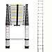 Produktbild 2,6M/3,2M/3,8M/4,4M Teleskopleiter Aluleiter Klappleiter Ausziehleiter,Teleskop-Design,aus hochwertigem Aluminium,Mehrzweckleiter Rutschfester Tragbar Leichte Leiter 150 kg Tragfähigkeit