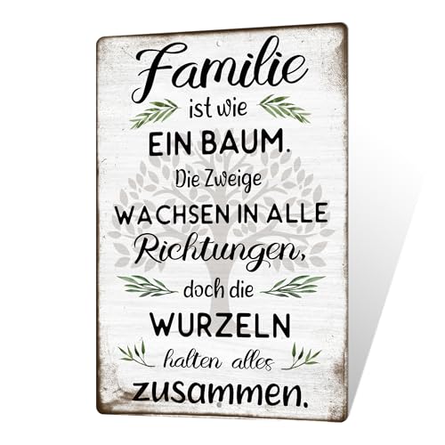 Putuo Decor Blechschilder Sprüche – Vintage Metallschilder mit Sprüchen für Wohnzimmer & Flur Deko, Bild Familie Wanddeko, 30x20cm (Familie ist wie ein Baum) Putuo Decor Blechschilder Sprüche – Vintage Metallschilder mit Sprüchen für Wohnzimmer & Flur Deko, Bild Familie Wanddeko, 30x20cm (Familie ist wie ein Baum)