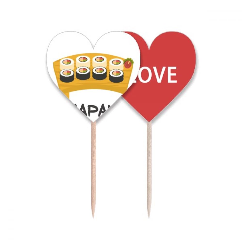Cure-dents japonais cadeau original avec gravure romantique Love Heart