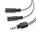 3.5mm Headphone Splitter, MillSO TRS 3.5 mm Audio Splitter Male to 2 Female Stereo AUX Splitter Cable Compatible for Two Headphones to Smartphone, Mp3, Laptop, Tablets - 20cm/8inch