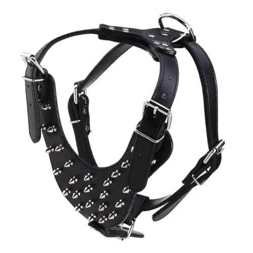 COLLBATH Pettorina Per Cani Da Compagnia Imbracatura Resistente All'usura Accessorio Per Animali Domestici Gilet Portatile Per Passeggiate Borchiette Rotonda in Metallo