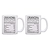 Thiswear grandparent announcement gifts grandma grandpa nutrition facts 2 pack 11oz ceramic coffee mug set  urban country home decor