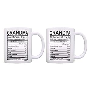 Thisweargrandparentannouncementgiftsgrandmagrandpanutritionfacts2pack11ozceramiccoffeemugset Urban Country Home Decor Thiswear grandparent announcement gifts grandma grandpa nutrition facts 2 pack 11oz ceramic coffee mug set urban country home decor