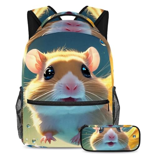 Cartable tendance et trousse chat sous l'eau Multicolore #06 pour écoliers et ados