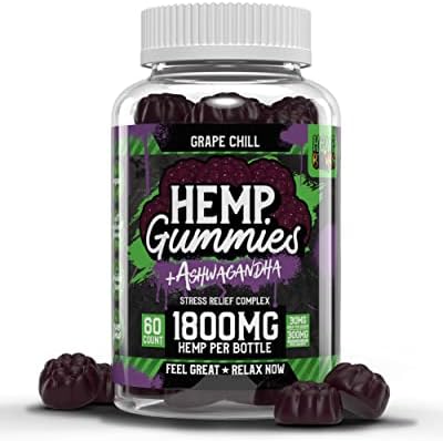 Hemp Gummies with Ashwaghanda for Stress Relief – Unique Blend Formulated for Mood and Relaxation Support – Gummy Supplement Made at Our Own Facility in The USA – 60 Count 1800 MG High Potency Hemp Gummies with Ashwaghanda for Stress Relief – Unique Blend Formulated for Mood and Relaxation Support – Gummy Supplement Made at Our Own Facility in The USA – 60 Count 1800 MG High Potency