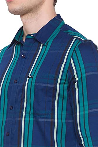 Image of Spykar Men's Checkered Slim Fit Shirt