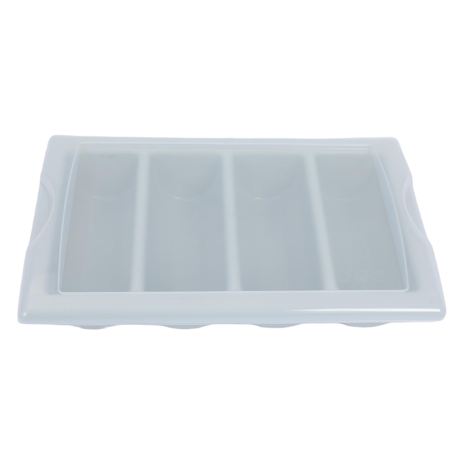 Caja de para Cubiertos con Tapa, Bandeja organizadora de Cubiertos con 4 Compartimentos para Utensilios de Cocina, Almacenamiento de (Tenedores,) para el hogar y restaurantes.