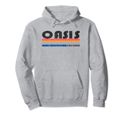 Estilo vintage de los 70 y 80 Oasis, California Sudadera con Capucha