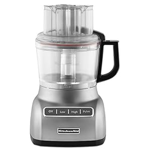 KitchenAid RKFP0922CU Food Processor with ExactSlice System 9-Cup, Contour Silver, (Renewed)