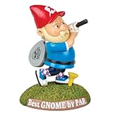 Golfing Gnome Statue - Fun Desktop Decoration, Office Humor Figurine, Home Office Desk Accessory, Unique Golf Gift, Men's Decor