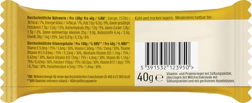 FULFIL Vitamin- und Proteinriegel Chocolate Peanut & Caramel Geschmack - High Protein, Low Sugar Snack - 15 x 40g