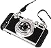 UCLL iPhone 8 Plus case , iphone 7 plus case Modern 3D Vintage Style Camera Design Silicone Cover For 5.5 iphone 7plus iphone 8 plus with Long Strap Rope and a Screen protector (black)